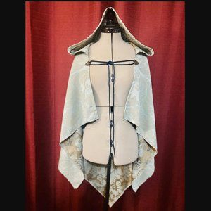 SOLD- Blue & Silver Tapestry Cape